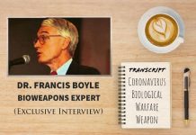 TRANSCRIPT: Bioweapons Expert Dr. Francis Boyle On Coronavirus TRANSCRIPT Bioweapons Expert Dr Francis Boyle's Interview On Coronavirus