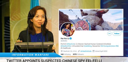 Twitter Appoints Suspected Chinese Spy Fei-Fei Li To Board Of Directors