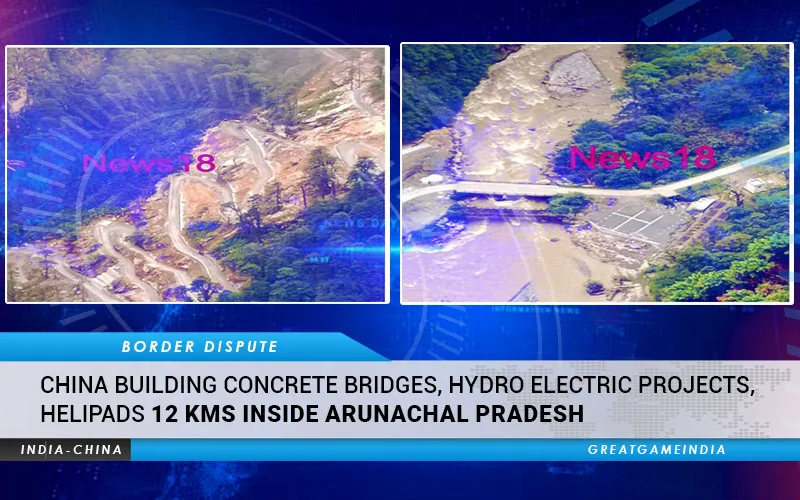 China puentea proyectos hidroeléctricos Helipuertos Arunachal Pradesh