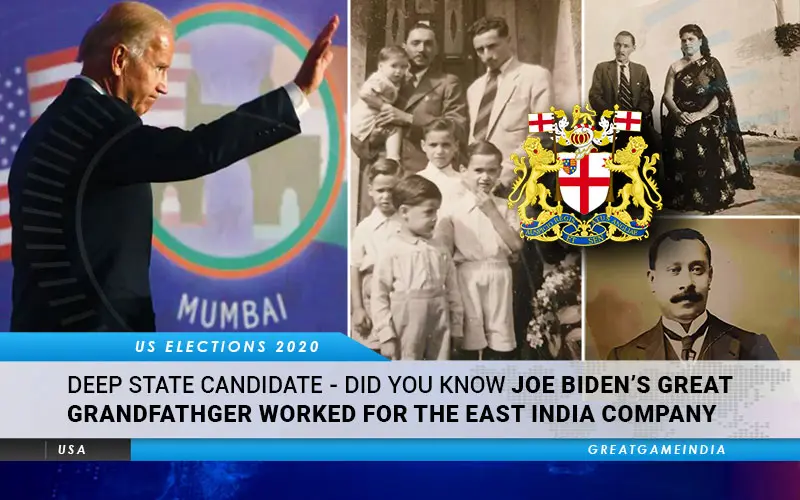Deep State Candidate Did You Know Joe Biden's Great Grandfather Worked For The East India Company
