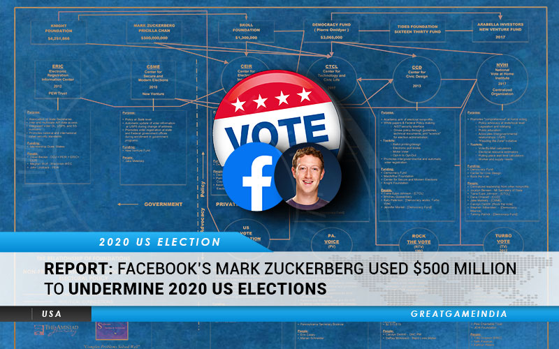 Facebook's Mark Zuckerberg Used $500 Million To Undermine 2020 US Election