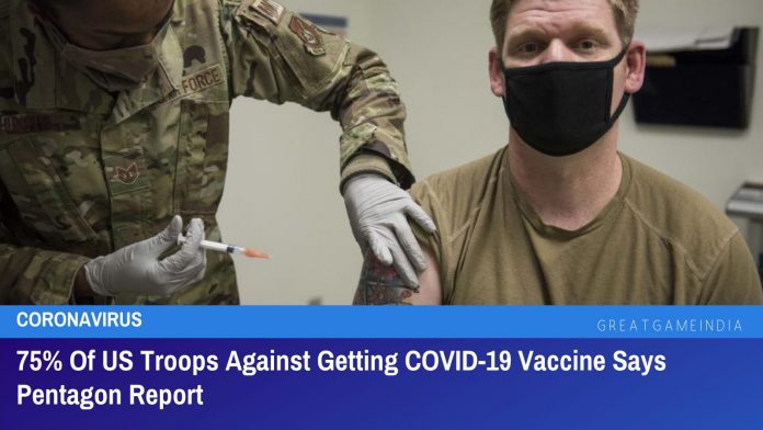 75% Of US Troops Refused Taking COVID-19 Vaccine Says Pentagon Report