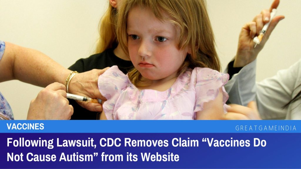 Following Lawsuit, CDC Removes Claim “Vaccines Do Not Cause Autism” from its Website