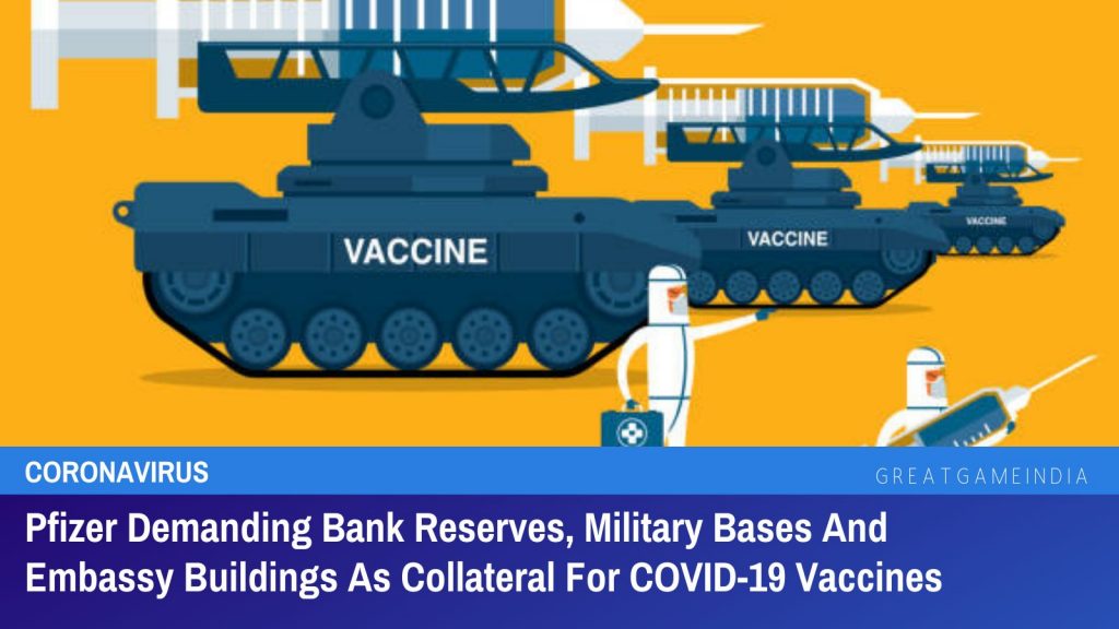 Pfizer Demanding Bank Reserves, Military Bases And Embassy Buildings As Collateral For COVID-19 Vaccines