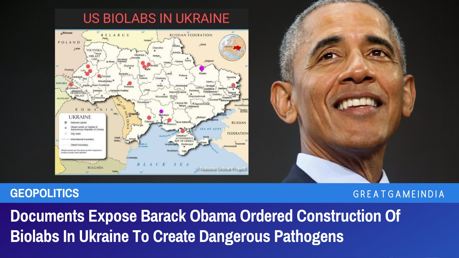 Documents Expose Barack Obama Ordered Construction Of Biolabs In Ukraine To Create Dangerous Pathogens