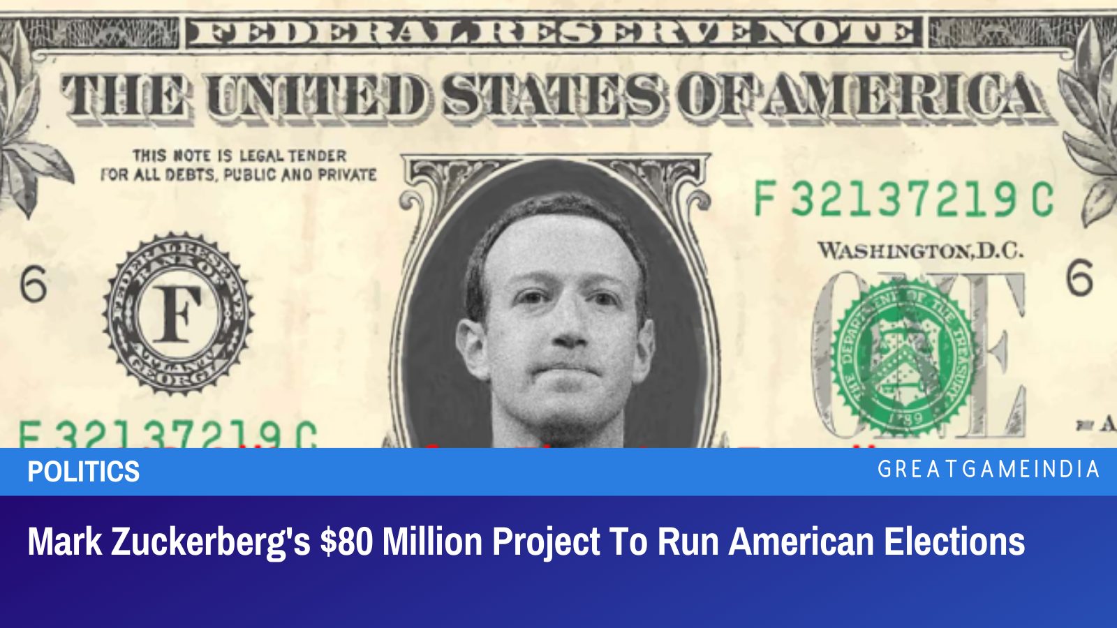 Mark Zuckerberg's 80 Million Project To Run American Elections