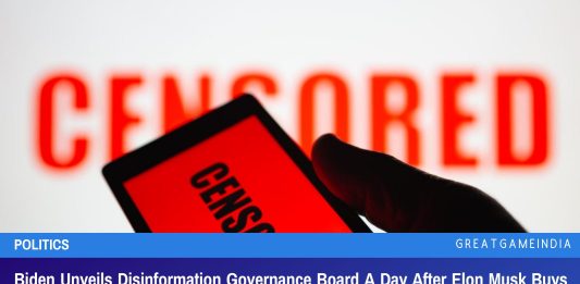 Biden Unveils Disinformation Governance Board A Day After Elon Musk Buys Twitter
