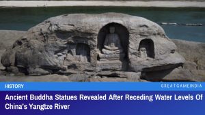 Ancient Buddha Statues Revealed After Receding Water Levels Of China’s Yangtze River