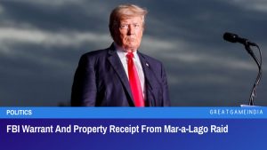 FBI Warrant And Property Receipt From Mar-a-Lago Raid