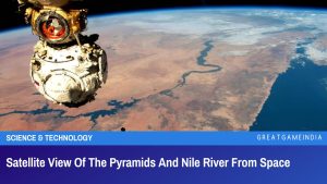 Satellite View Of The Pyramids And Nile River From Space