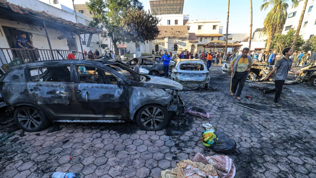 gaza hospital attack 2