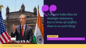 US Ambassador Eric Garcetti Cancels India's Strategic Autonomy (1)