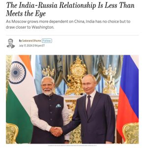 Dear Sadanand Dhume - The India-Russia Relationship Is More Than Meets The Eye 1