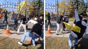 WATCH: Pro-Khalistan Mob Attacks Hindu Temple In Canada 1