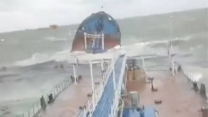 WATCH: Russian Oil Tankers Sink In Black Sea 1