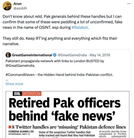 Command Eleven - Pakistani Disinformation Campaign in India3