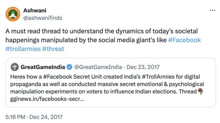 Facebook’s Secret Troll Armies14